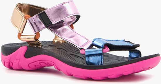 Blue Box meisjes sandalen met metallic bandjes - Roze