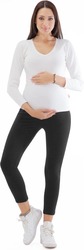Mamsy - Barcelona - Zwangerschapslegging uit ademend katoen -7/8 - Zwart - L