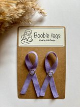 Julé Design Boobie tags / borstvoedingslintjes paars