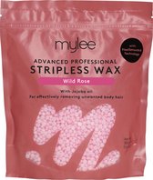 Mylee Advanced Striploze Wax 500g - Wild Roos Geur Harde Waxsparels voor Ontharing - Gezicht, Lichaam, Bikini en Intiem Ontharen - Geschikt voor Dames en Heren