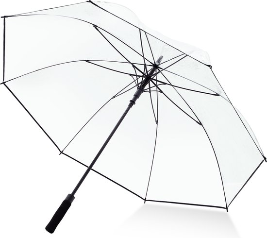 Muntel® Transparante Paraplu - Doorzichtig - Stevig - Ø 130 cm