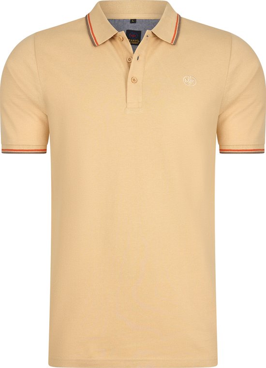 Mario Russo - Polo pour homme SS Tipped Polo Edward - Beige - Taille 3XL