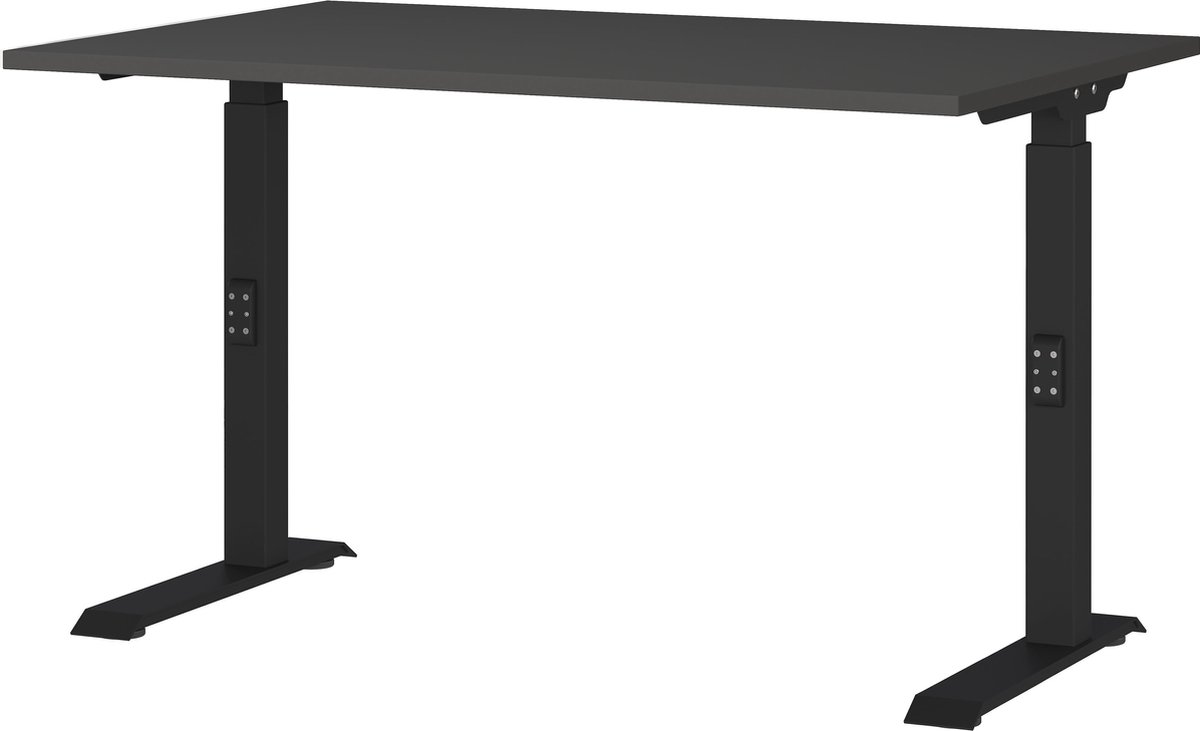 Bureau Galileo Grafiet - 120x80cm - Hoogte 91 cm - In hoogte verstelbaar