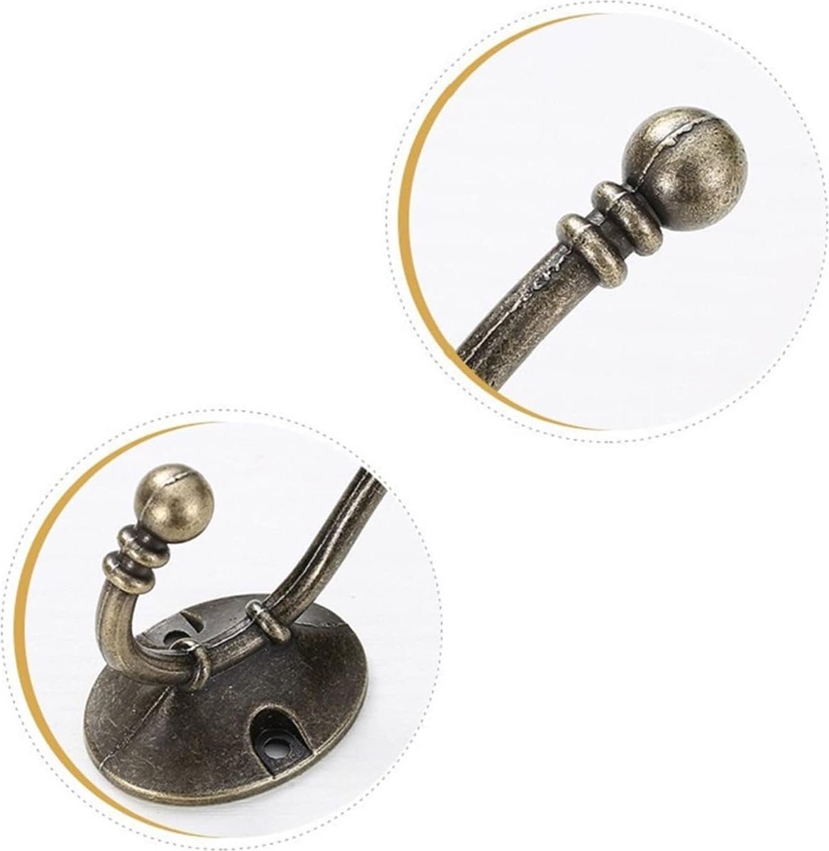 Antieke haken, kledinghaken, vintage antieke hoed