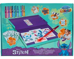Stitch - Spray Pen Set Desktop Box (ST23368) - Disney Kleurstiften voor Kinderen - Tekenset met Gekleurde Pennen en Tekensjablonen Stitch - Spray Pen Set Desktop Box (ST23368) - Disney Kleurstiften voor Kinderen - Tekenset met Gekleurde Pennen en Tekensjablonen