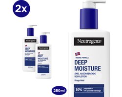 Neutrogena Noorse Formule Deep Moisture - Bodylotion met 10% glycerine - 2 x 250ml