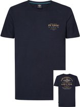 Petrol Industries - Heren Backprint T-shirt Seagrove - Blauw - Maat XXL