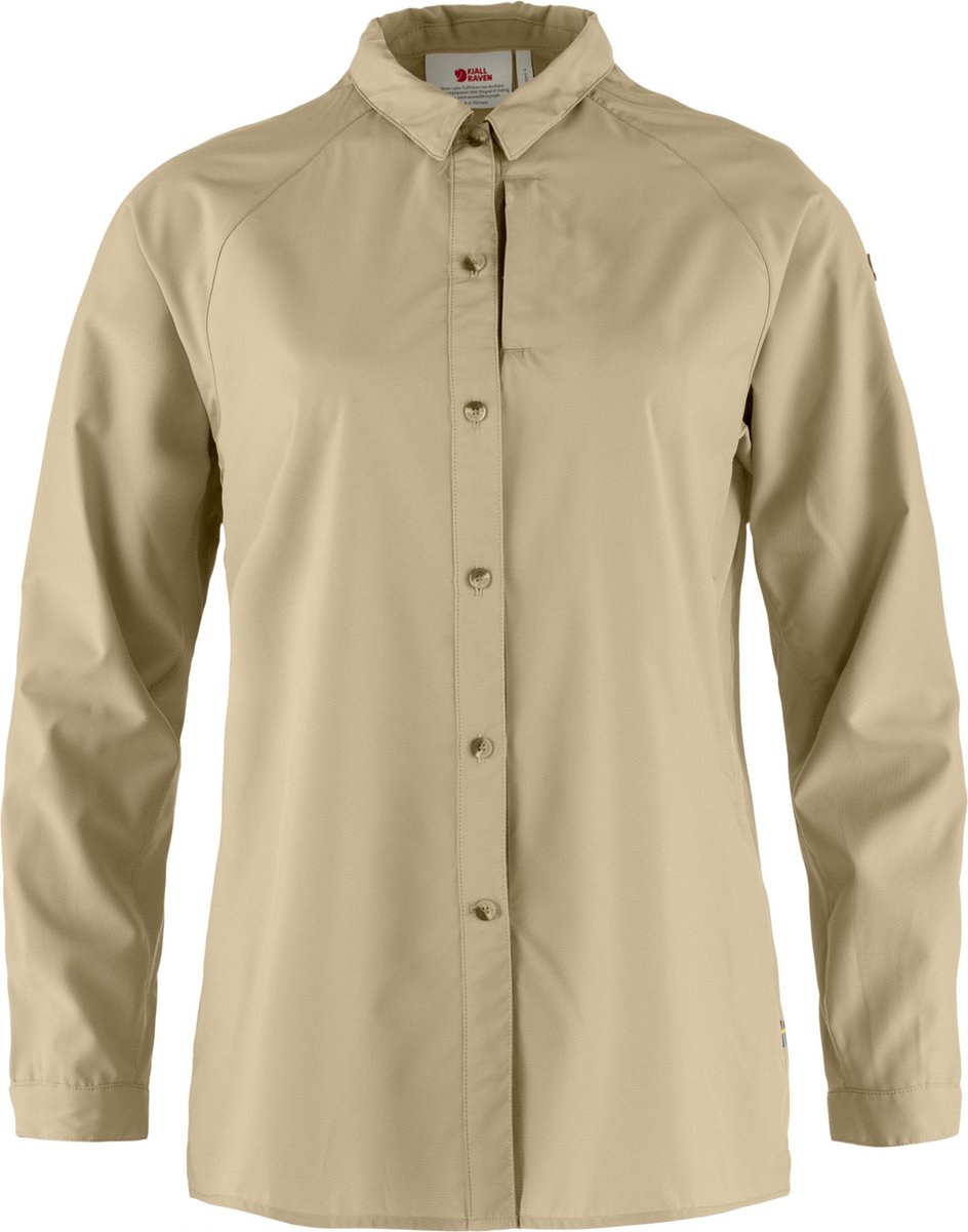 Fjällräven Abisko Hike Shirt W – Outdoor Kleding Fleeces en Truien Overhemd korte mouw Fossil