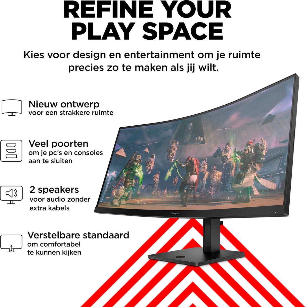 HP OMEN 34c QHD Ultrawide Curved Gaming - afbeelding 3