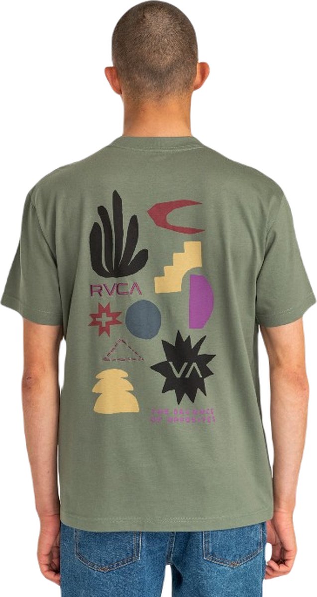 Rvca Paper Cuts Short Sleeve T-shirt - Surplus