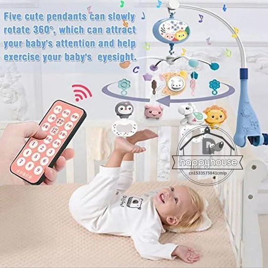 RG® 3-in-1 Muziekmobiel - Boxmobiel - Muziekmobiel baby - Mobiel baby - Projector baby - Projector sterrenhemel - Little Plaza