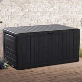 Opbergbox tuinkussenbox waterdicht - Tuinkussenbox waterdicht - Kussenbox voor buiten - 117 x 57 x 45 cm - Antraciet