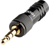 Hicon HI-J35S-SCREW-M Jackplug 3.5 mm Stekker, recht Aantal polen: 3 Stereo Zwart 1 stuk(s)