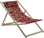 Madison - Chaise de plage en bois Fergus Terra - 120x55cm