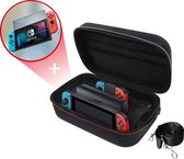 2BEFUN® Nintendo switch OLED Case incl. Screenprotector geschikt voor Nintendo Switch OLED - Nintendo switch OLED hoes voor Accessoires - Zwart