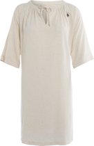 Knit Factory Fern Dress - Tunique pour dames - Robe de plage - Tunique de plage - Robe en 78% viscose et 22% lin - Robe d'été - Confort élevé - Beige - L/XL