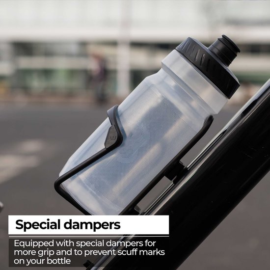 BBB Cycling FuelTank - Aluminium Bidonhouder met Bidon - 550ml - Mat Zwart / Transparant - Racefiets & Mountainbike - Drinkbushouder Fiets - BBC-03C van BBB Cycling — afbeelding 4