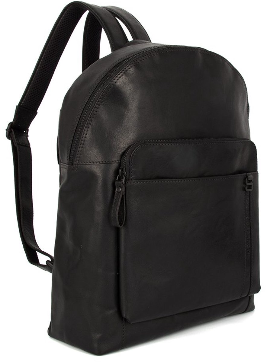 Leren Luiertas / Rugzak - 15 inch - Chicago - Zwart – foto 6