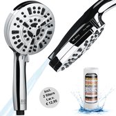 Ionische Dubbelzijdige Douchekop XL | 10 Straalsoorten | Antibacterieel | Antikalk Bescherming | Waterbesparend