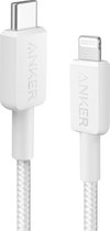 Câble Anker 322 tressé MFi USB-C vers Apple Lightning 1,8M Wit