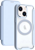 Portemonnee Hoesje Geschikt voor Apple iPhone 13 / 14 | Compatibel met MagSafe | Wallet Book Case met Magneet | Beschermhoes met Pasjeshouder | Blauw