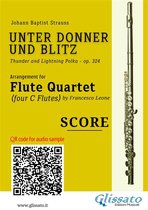 Unter Donner und Blitz for Flute Quartet 6 - Flute Quartet score of "Unter Donner und Blitz"