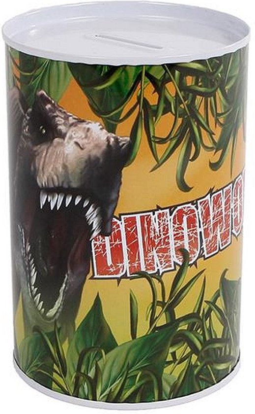 Tirelire - Dino World Metal - Pour Enfants 8.5x11.5cm