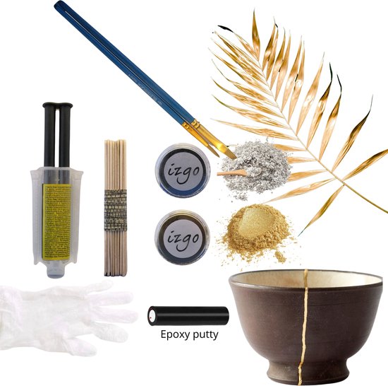 Kintsugi repair kit - Goud - Goudlijm - Zilverlijm - Keramiek - Porselein - Hobby - Vaatwasserbestendig - Creatief - Nieuwe Hobby