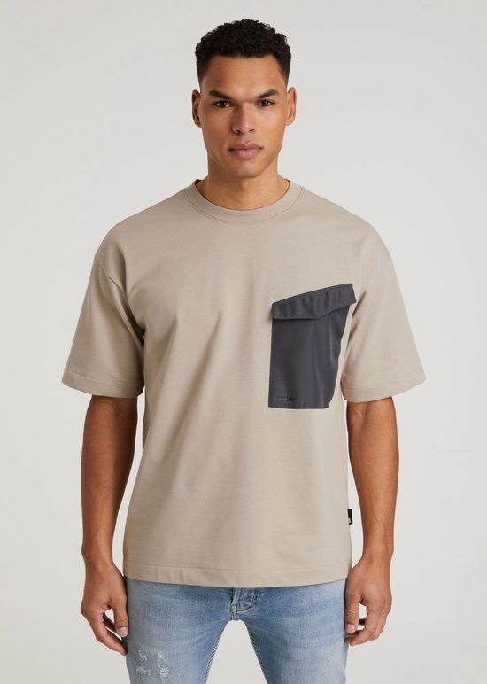 Chasin' T-shirt Eenvoudig T-shirt Curtis Beige