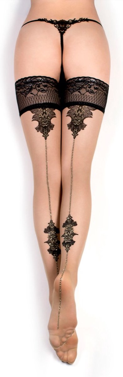 Goedkoopste Ballerina - Hold Up Kousen - Ouverture - 20 denier - Nude/Zwart - S/M