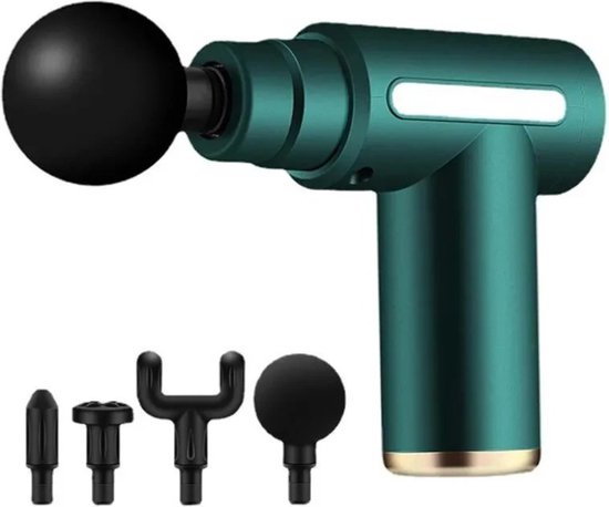 Massage Professionele Massage Gun Mini Groen met LED-Scherm - Massage - €49,95