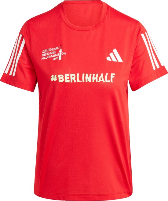 adidas Performance Berlin Half Marathon Event T-shirt - Dames - Rood- XL