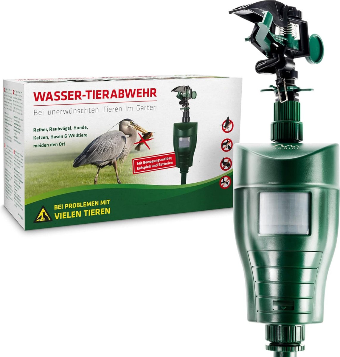 Bol.com Equivera Kattenverjager op Zonneenergie - Kattenverjager - 100% Diervriendelijk - Tuin - Ultrasone Verjagers - Katten Ve... aanbieding