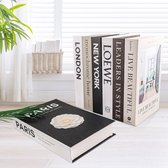 YUJUVI Decoratieve boeken voor thuisdecoratie, set van 3, decoratief boekdoos, opbergdoos, nesting, boekenbox, nepboeken