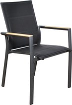 Sens- Line - Chaise empilable Alberto - Zwart - Aluminium - Set de 4