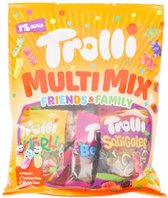 Trolli Multimix Friends & Familie - 300 gram - 13 minis - Snoep - Uitdeelzakjes - Cola - Wormen - Lactosevrij - Glutenvrij