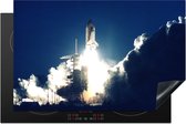 KitchenYeah® Inductie beschermer 81.6x52.7 cm - De lancering van een space shuttle - Kookplaataccessoires - Afdekplaat voor kookplaat - Inductiebeschermer - Inductiemat - Inductieplaat mat