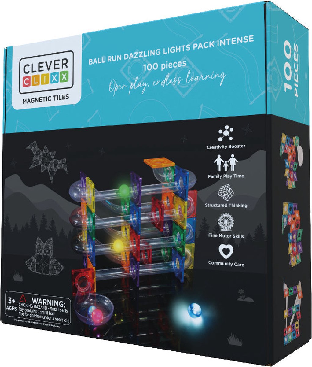Cleverclixx Ball Run Dazzling Lights Pack Intense | 100 Stuks