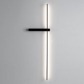 Bright Bunch - Slim Zwart Modern Wandlamp - 31 cm lang