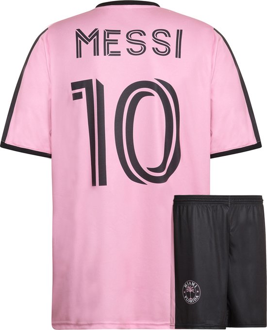 Miami Voetbaltenue Messi - Messi Tenue Thuis - Concept Kit - Voetbaltenue Kinderen - Shirt en Broekje - Jongens en Meisjes - Volwassenen - Heren en Dames-L
