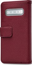 Mobilize Elite Gelly Telefoonhoesje geschikt voor Samsung Galaxy S10 Hoesje Bookcase - Bordeaux Rood