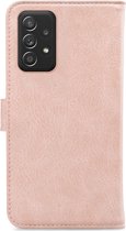 My Style Telefoonhoesje geschikt voor Samsung Galaxy A52 Hoesje | My Style Flex Wallet Bookcase Portemonnee | Pasjeshouder voor 3 Pasjes | Telefoonhoesje voor Pinpas / OV Kaart / Rijbewijs - Roze