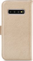 My Style Flex Wallet Telefoonhoesje geschikt voor Samsung Galaxy S10 Plus Hoesje Bookcase Portemonnee - Goud