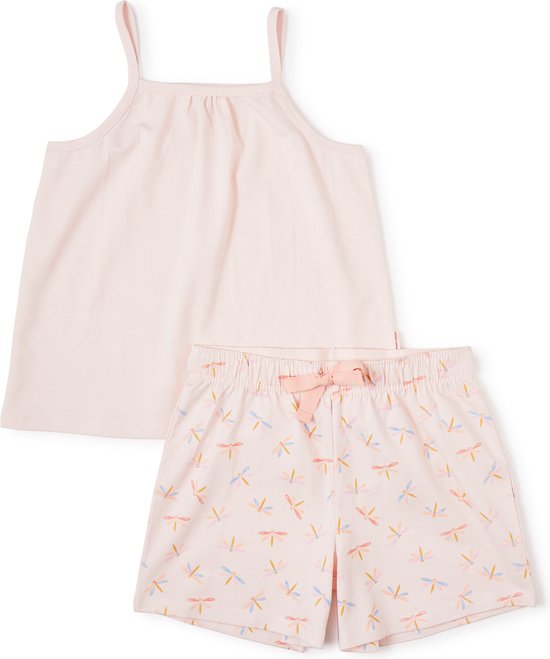 Little Label - Pyjama court fille - Libellules roses - Coton bio - 6 ans/110-116