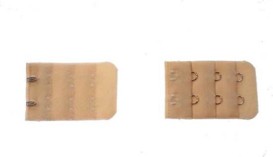 Yolev 3 stuks BH-verlengstukken voor dames, 2 haken, 3 rijen, rekbare beha- verlengband, elastische beha-band, Wit, One size