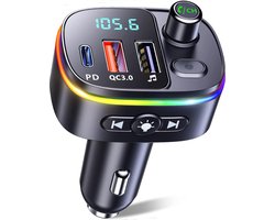 Igoods FM Transmitter - Bluetooth Transmitter Auto - Bluetooth Receiver - MP3 Speler - Handsfree Bellen - USB 3.0 - Bluetooth 5.0 - T25