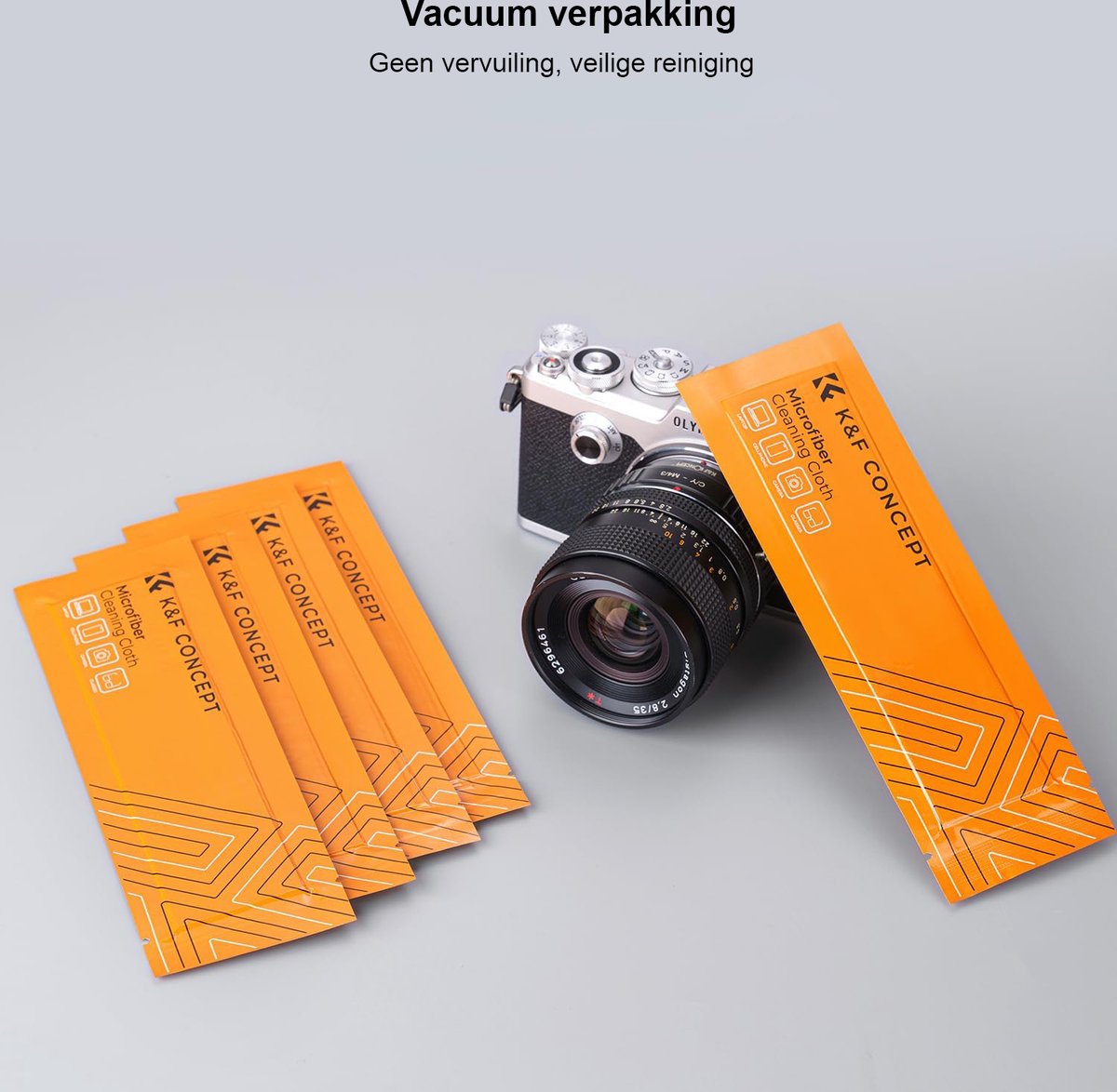K&F CONCEPT 6-delige set lensreinigingsdoekjes | Microvezel reinigingsdoekjes | Brillenreinigingsdoekjes | Brillenlensreiniger | Reiniging van brillen, cameralenzen en VR/AR-headsetschermen | Oranje, groen en blauw - K&F Concept