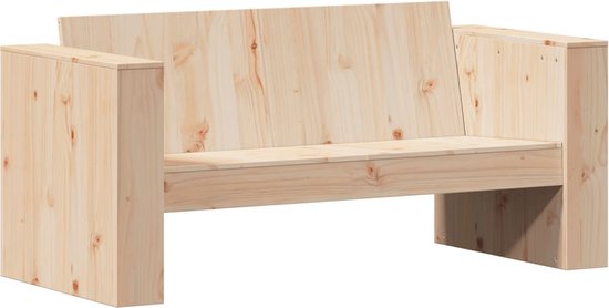 vidaXL Tuinbank 2-zits 159,5x44x45 cm massief grenenhout grijs vidaXL Tuinbank 2-zits 159,5x44x45 cm massief grenenhout grijs