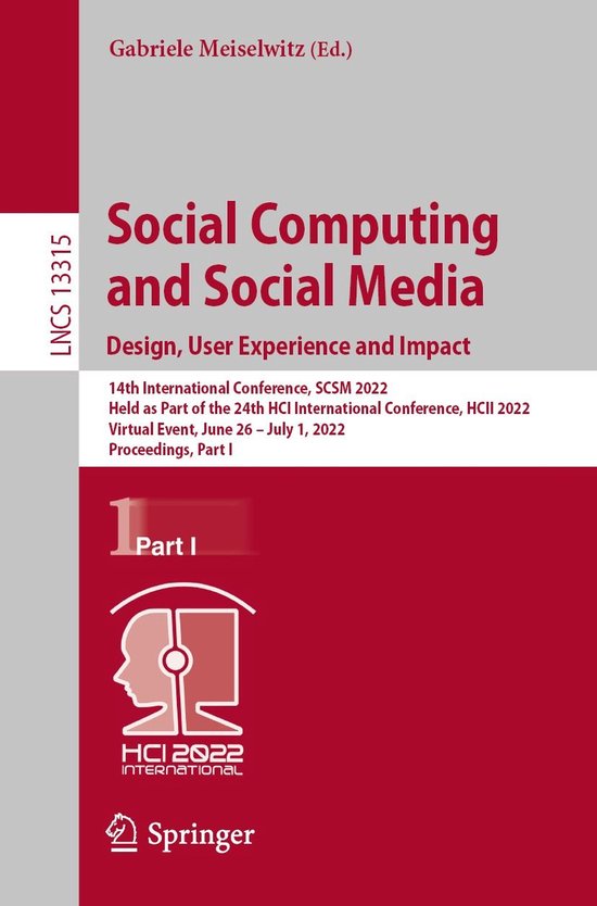 Springer Nature Proceedings Computer Science 1 - Social Comp ... - cover