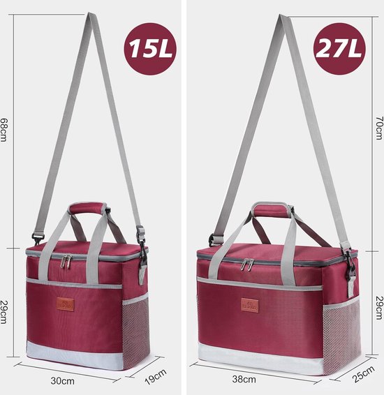 Morbuy Opvouwbare koeltas herbruikbare koeltas outdoor picknicktas geïsoleerd koud warm, koeltas 15L, koele zakken voor werk, school, lunch, picknick (one size, blauwe sterrenhemel